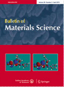  Bulletin of Materials Science